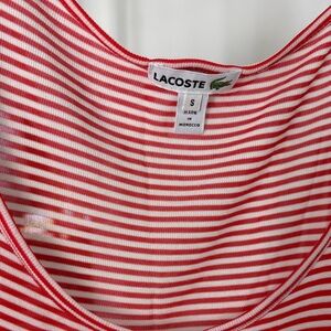 LACOSTE Orange and White Tank